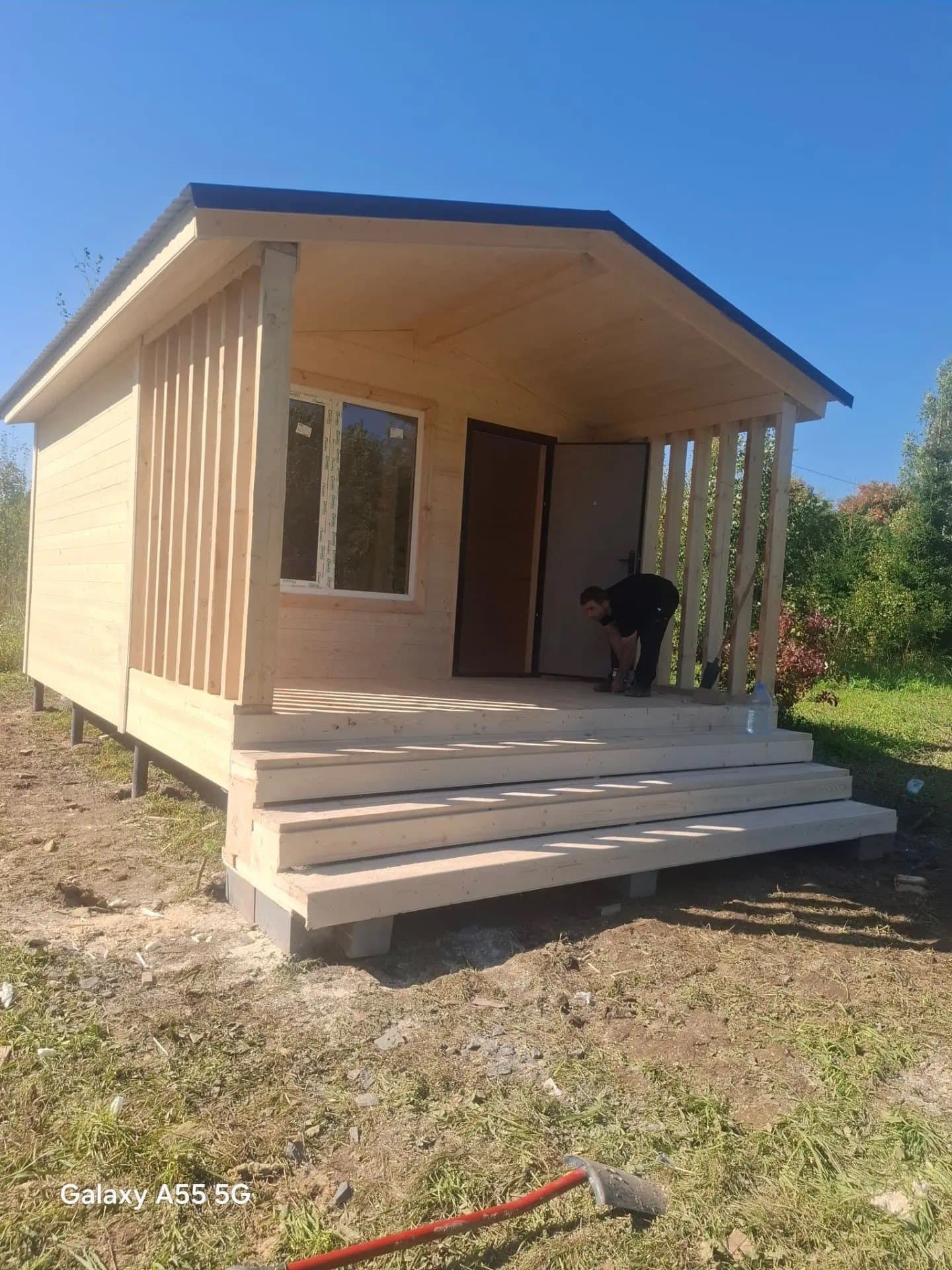 3542 · Дачный домик 4×4 м с террасой 2×4